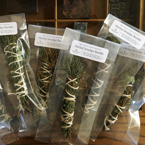 herbal smudges in packaging